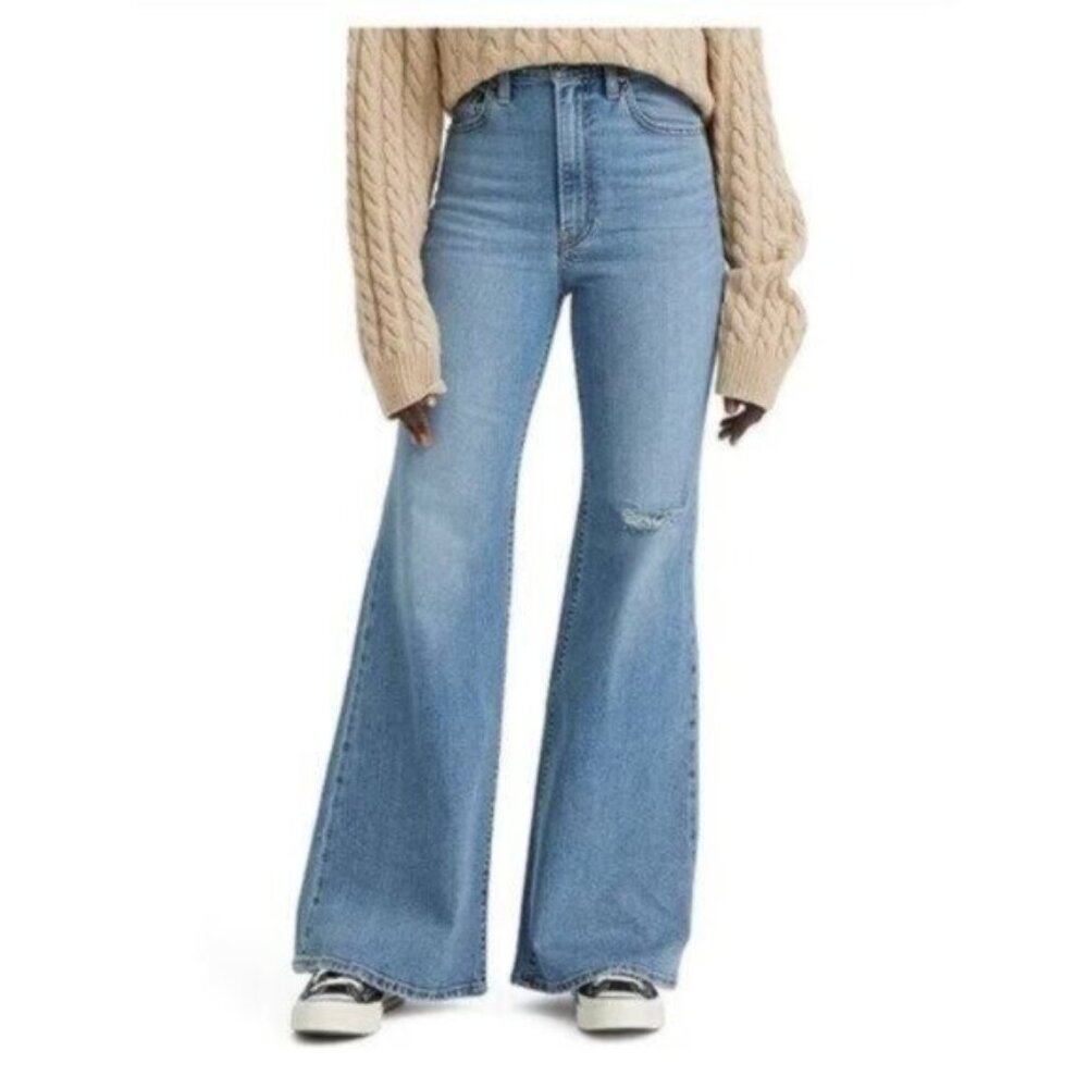 Levi's Light Blue High-Rise Flare Jeans